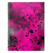 Paint Spritzer Effect Pink & Black Notizblock (Vorderseite)