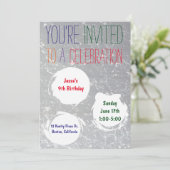 Paint Spritzer Einladung| Party für farbige Kinder Einladung (Stehend Vorderseite)