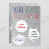 Paint Spritzer Einladung| Party für farbige Kinder Einladung (Vorne/Hinten)