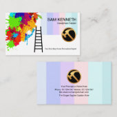 Paint Spritzer farbenfroh gestrichene Wand Handyma Visitenkarte (Vorne/Hinten)