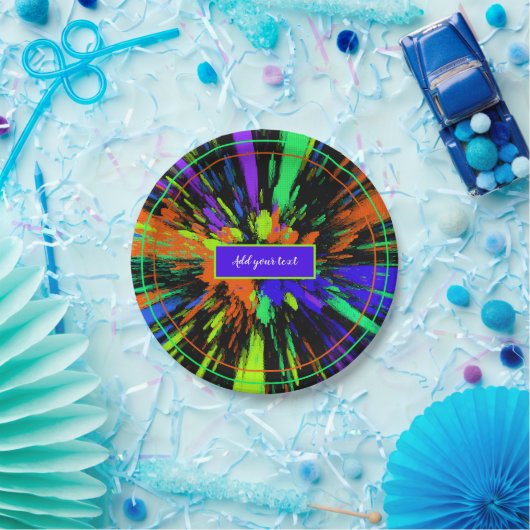 Paint Spritzer Farbenfrohe Nebel Custom Pappteller (Party)