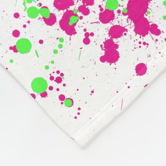 Paint Spritzer Fleecedecke (Ecke)