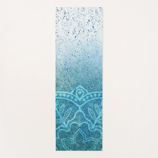 Paint Spritzer Floral Design Yogamatte (Vorderseite)