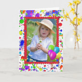 Paint Spritzer Frame Karte (Gelbe Blume)