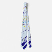 Paint Spritzer Gelb Krawatte (Vorderseite)