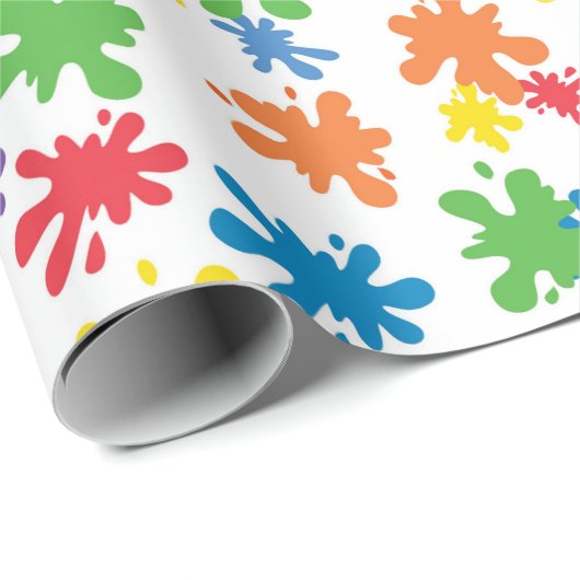 Paint Spritzer Geschenkpapier (Rolleneckpunkt)