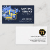 Paint Spritzer Gold Zuhause Brush Visitenkarte (Vorne/Hinten)