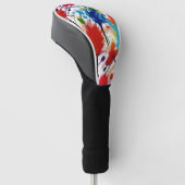 Paint Spritzer Golf Head Cover: Helles Golf Head Headcover (angewinkelt)