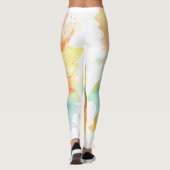 Paint Spritzer Green, gelb Leggings (Rückseite)