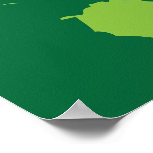 Paint Spritzer Green Poster (Ecke)