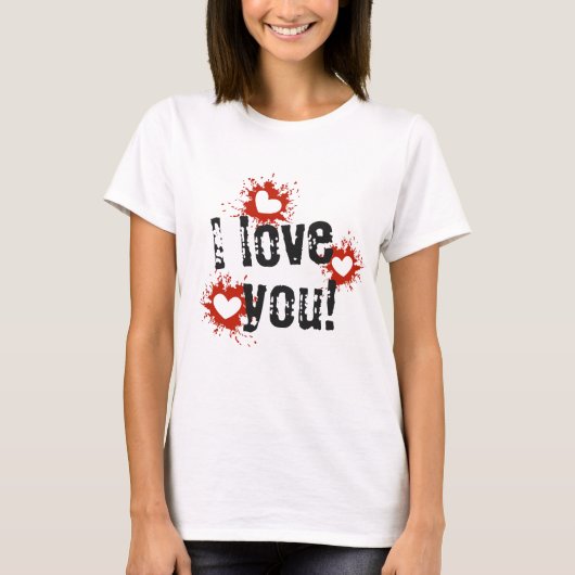 Paint Spritzer Hearts, ich Liebe Sie Frauen T - Sh T-Shirt (Vorderseite)