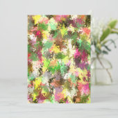 Paint Spritzer Herbst lässt Erntedank Dinner Einladung (Stehend Vorderseite)