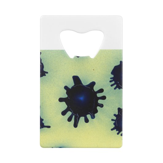 Paint-Spritzer in Blau Geldbeutel Flaschenöffner (Rückseite)