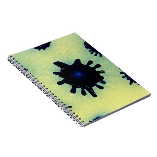 Paint-Spritzer in Blau Notizblock (Rechte Seite)