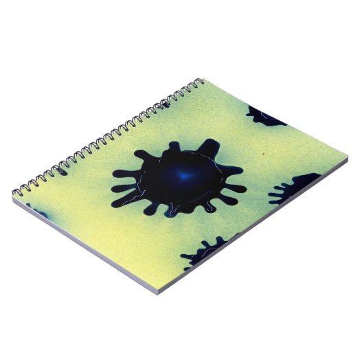 Paint-Spritzer in Blau Notizblock (Linke Seite)