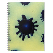 Paint-Spritzer in Blau Notizblock (Vorderseite)