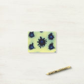 Paint-Spritzer in Blau Post-it Klebezettel (Auf Schreibtisch)