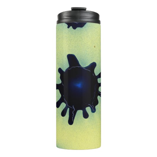 Paint-Spritzer in Blau Thermosbecher (Vorderseite)