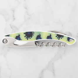 Paint Spritzer in Blau und Grün Kellnermesser