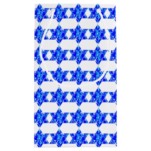 Paint Spritzer Jewish Stars Kleine Geschenktüte (Rückseite)