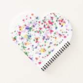 Paint Spritzer Linierte Heart Notebooks Notizblock (Rückseite)