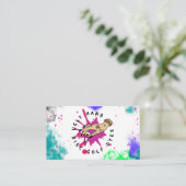 Paint Spritzer Logo und Geschäftsinformationen Visitenkarte (Stehend Vorderseite)