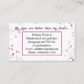 Paint Spritzer Logo und Geschäftsinformationen Visitenkarte (Rückseite)