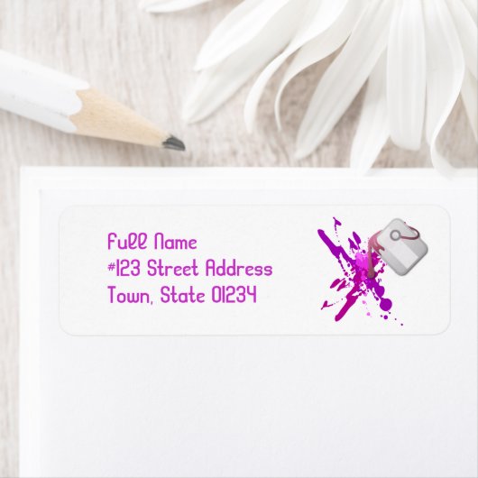 Paint Spritzer Mailing Labels (Insitu)
