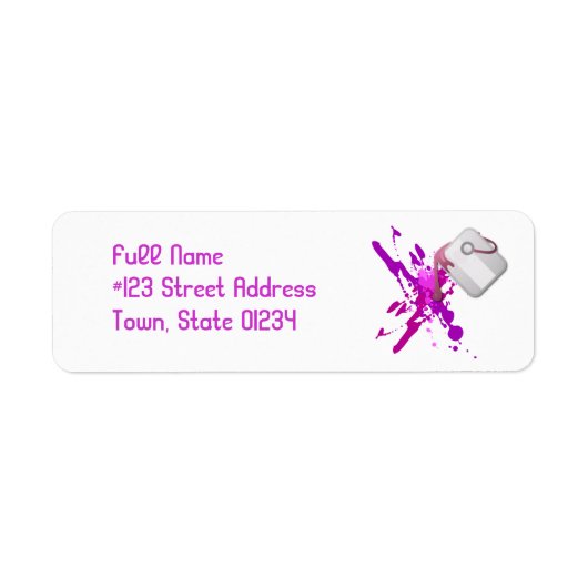 Paint Spritzer Mailing Labels (Vorne)