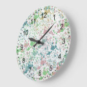 Paint Spritzer Mix Große Wanduhr (Winkel)