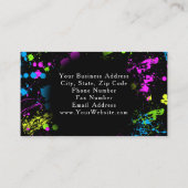 Paint Spritzer Modern Art Makeup Nail Artist Visitenkarte (Rückseite)