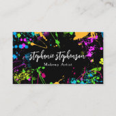 Paint Spritzer Modern Art Makeup Nail Artist Visitenkarte (Vorderseite)
