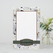 Paint Spritzer Monogram Briefpapier (Stehend Vorderseite)
