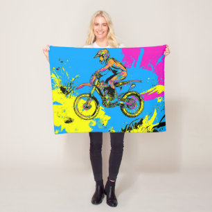 Paint Spritzer - Motocross Rider Fleecedecke