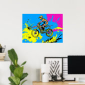 Paint Spritzer - Motocross Rider Poster (Heimbüro)