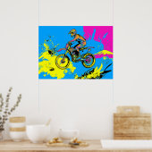 Paint Spritzer - Motocross Rider Poster (Küche)