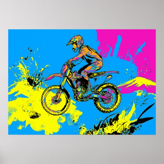 Paint Spritzer - Motocross Rider Poster (Vorne)