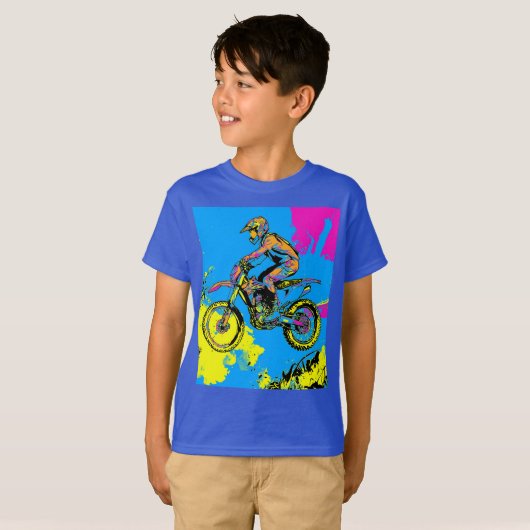 Paint Spritzer - Motocross Rider T-Shirt (Vorne ganz)