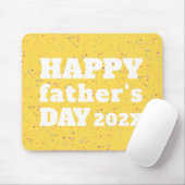 Paint Spritzer Mustard Yellow White Mousepad (Mit Mouse)