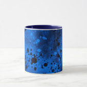 Paint Spritzer Neon blau Tasse (Zentrum)