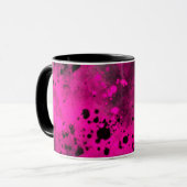 Paint Spritzer Neon pink Tasse (Vorderseite Links)