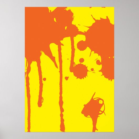 Paint Spritzer Orange Poster (Vorne)