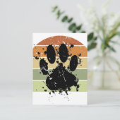 Paint Spritzer Paint Paint Pad Pad Retro Sunset ge Postkarte (Stehend Vorderseite)