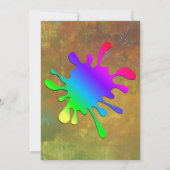 Paint Spritzer Paintball Geburtstag Einladung (Rückseite)