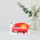 Paint Spritzer Painter Service Visitenkarte (Stehend Vorderseite)