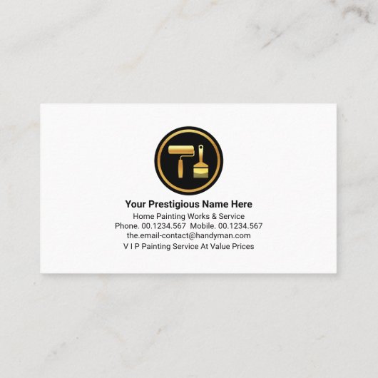 Paint Spritzer Painter Service Visitenkarte (Rückseite)