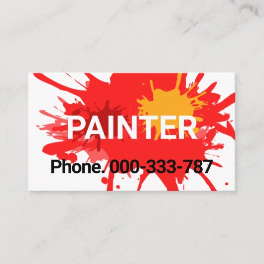 Paint Spritzer Painter Service Visitenkarte (Vorderseite)