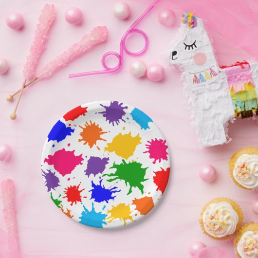 Paint Spritzer Pappteller (Party)