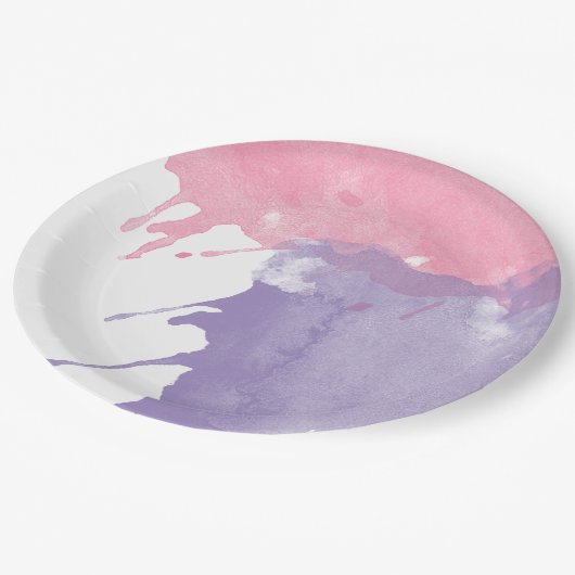 Paint Spritzer Party Teller (Schrägansicht)