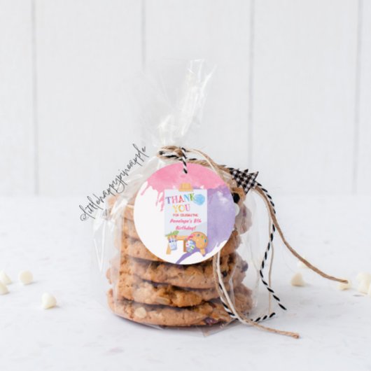 Paint Spritzer Party Vielen Dank Geschenkanhänger